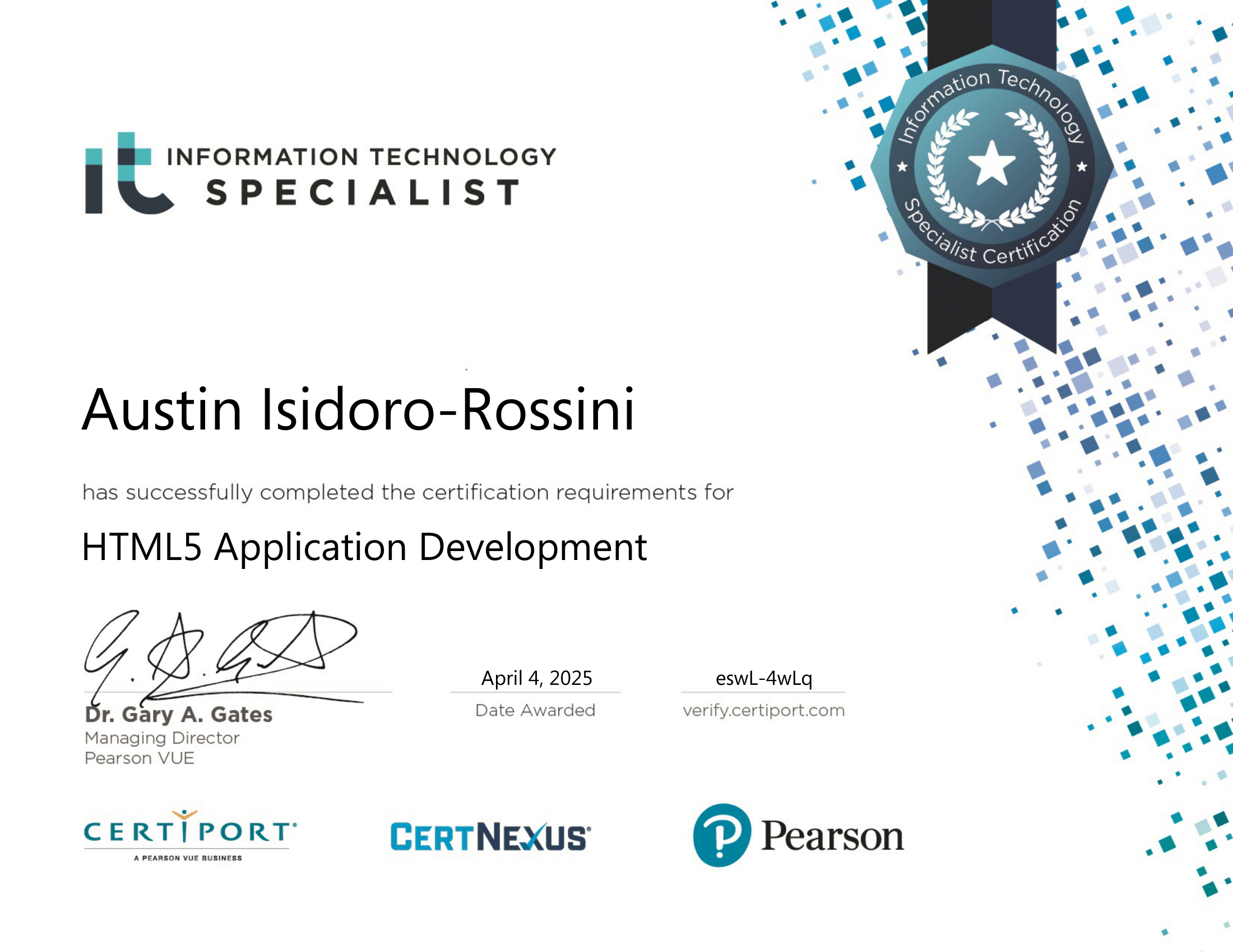 Image of Certificate