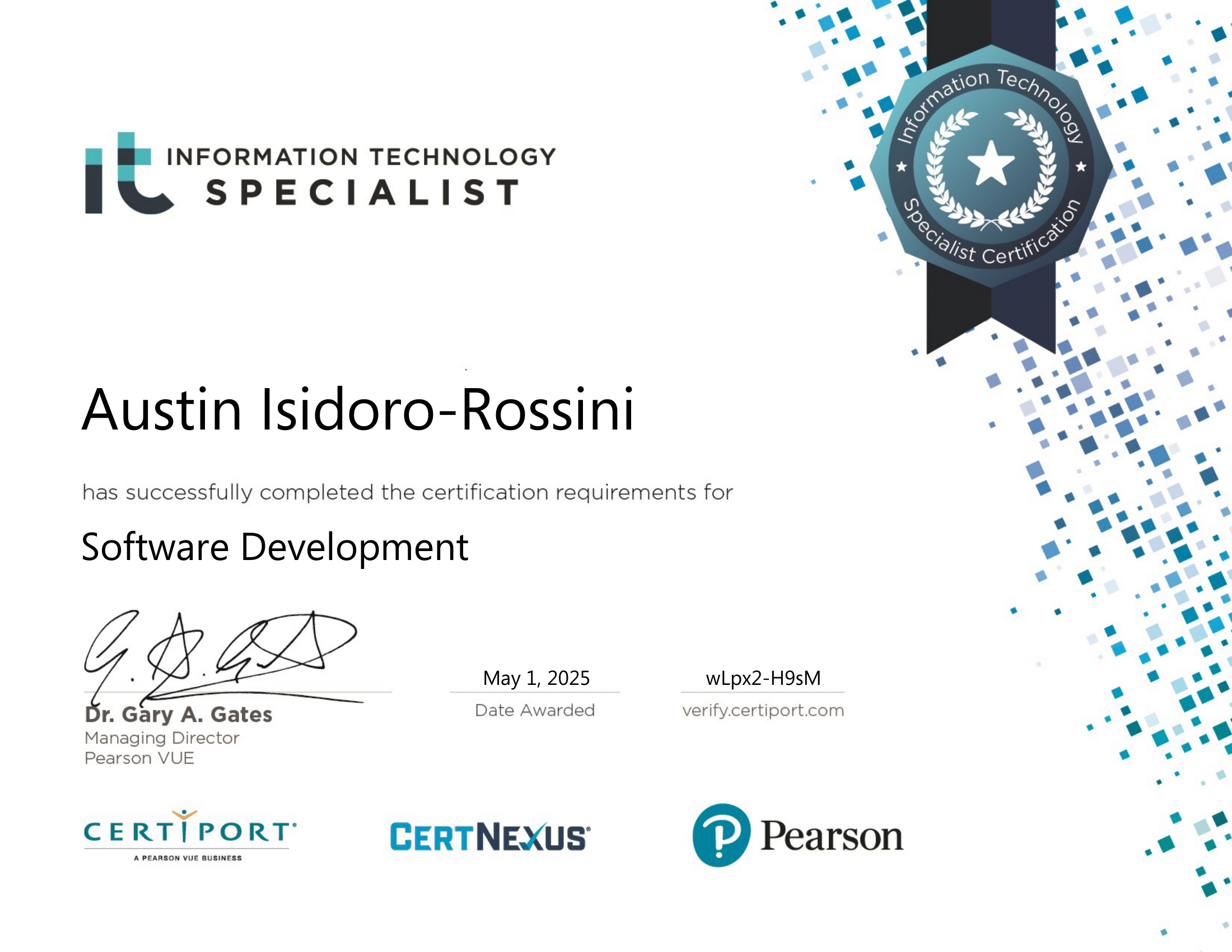 Image of Certificate